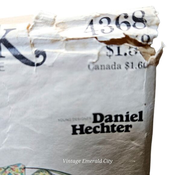 Butterick 4368 Vtg 1970s Daniel Hechter Tucked-front Or Top Sewing Pattern Sz 10 - Picture 3 of 7